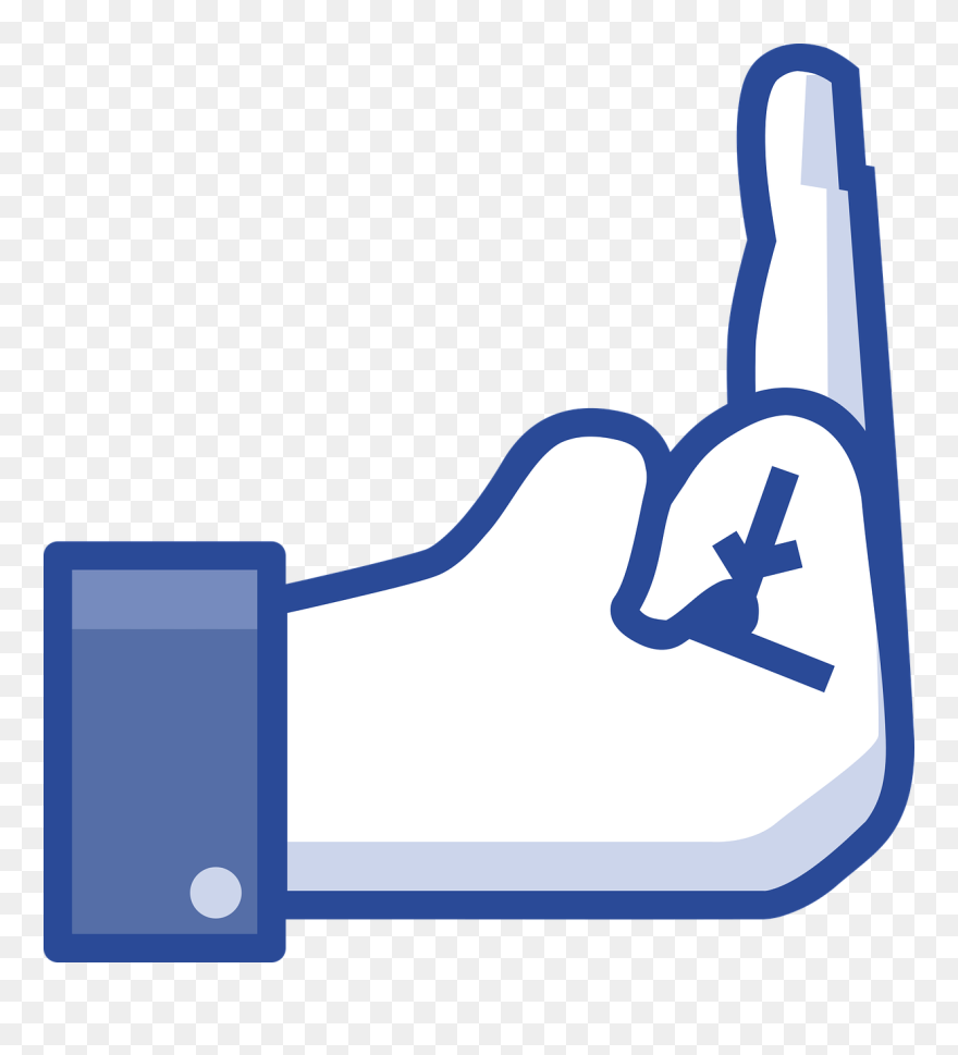 A Facebook "like - Facebook Like Middle Finger Clipart
