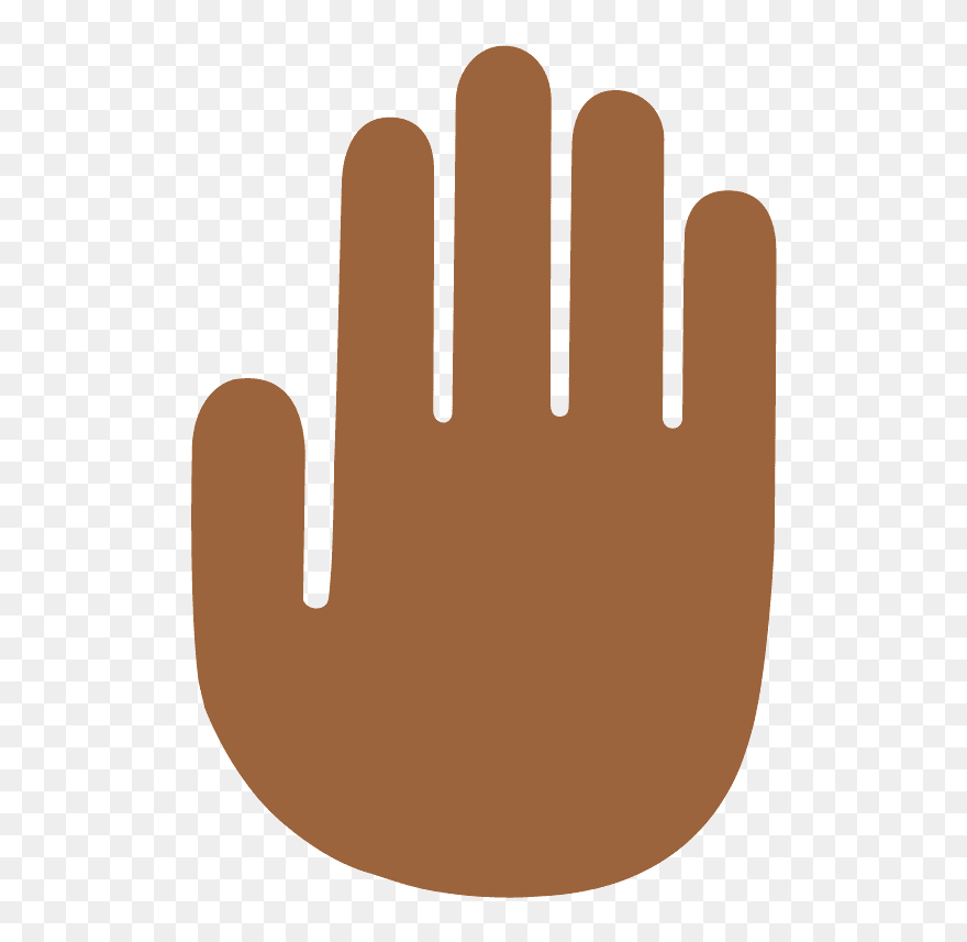 Raised Back Of Hand Emoji Clipart - Png Download