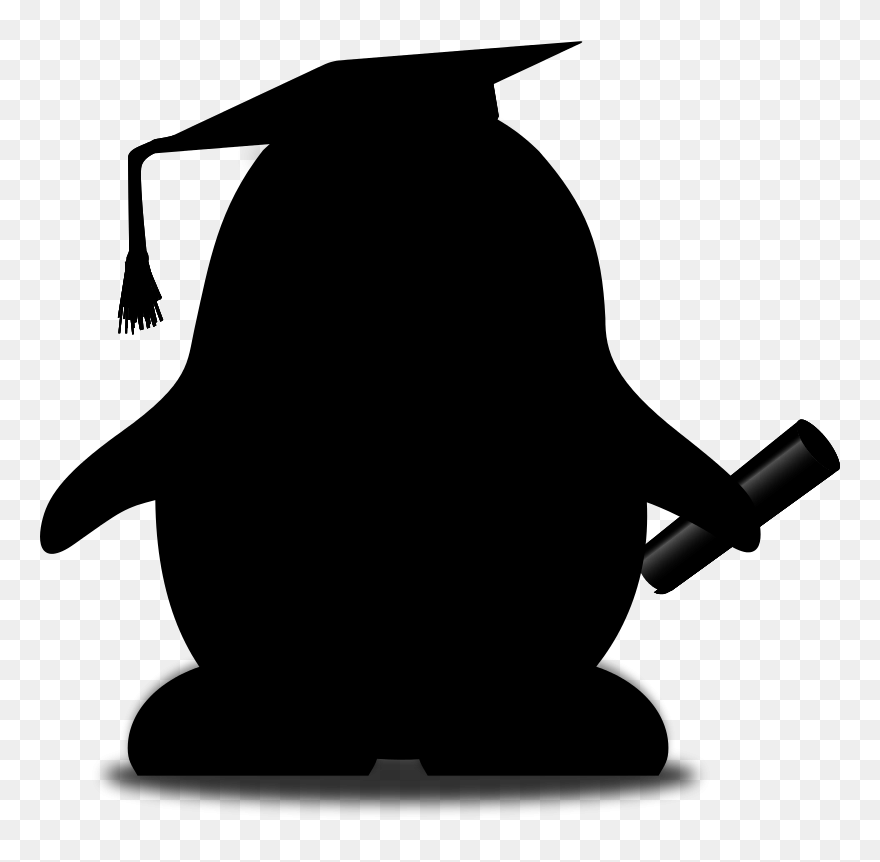 Penguin Canvas Man Silhouette Paper - Cartoon Clipart