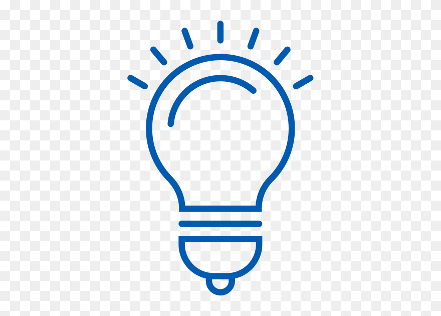 Thinking Light Bulb Icon Clipart