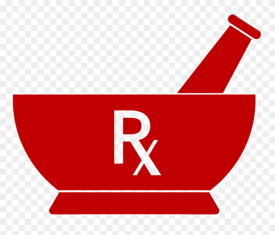 Rx Merchandise Red - Mortar And Pestle Pharmacy Logo Clipart