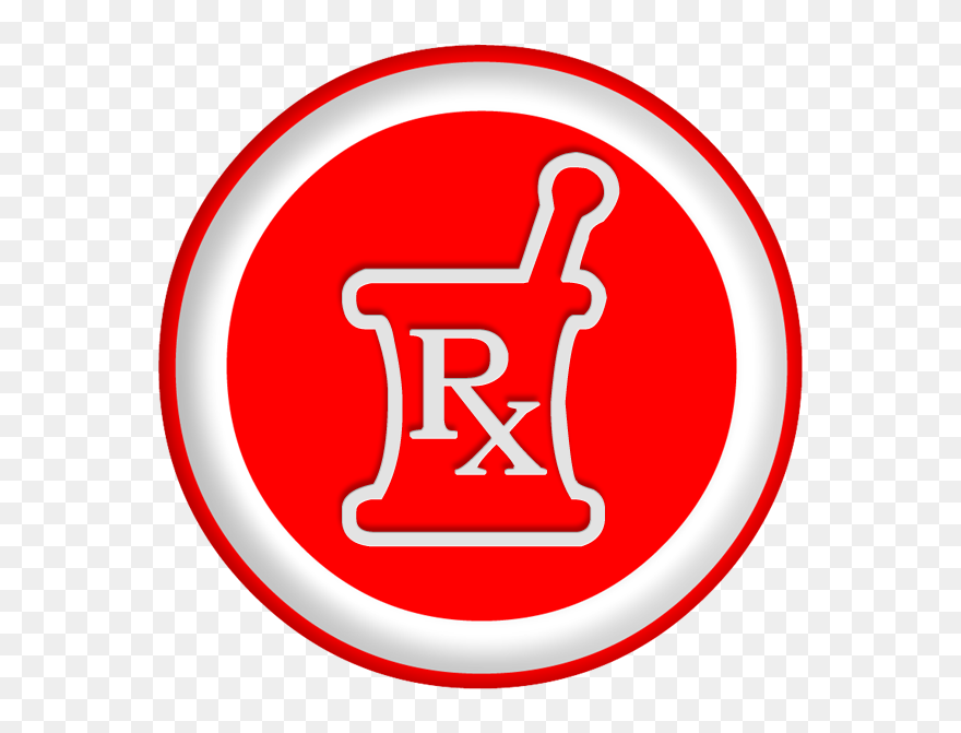 Rx Outline Mortar Pestle - Rx Symbol Clipart