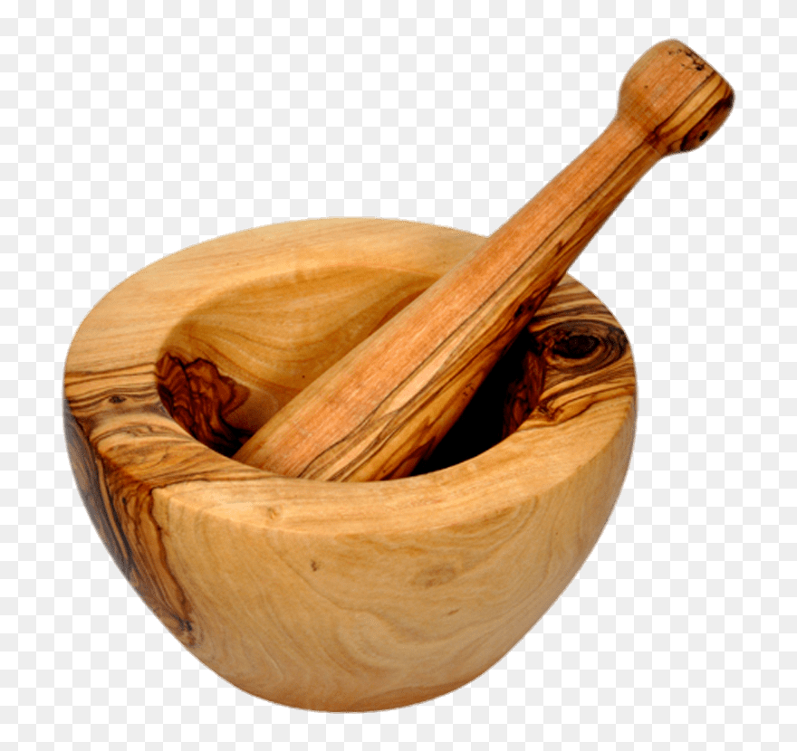 Wooden Pestle And Mortar Clip Arts - Mortar And Pestle With Transparent Background - Png Download