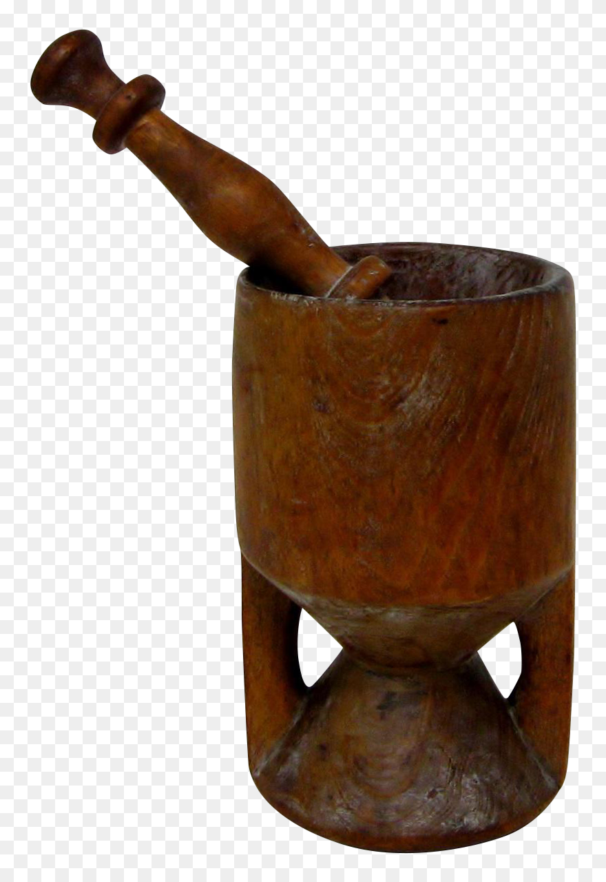 Vintage African Mortar & Pestle - Chair Clipart