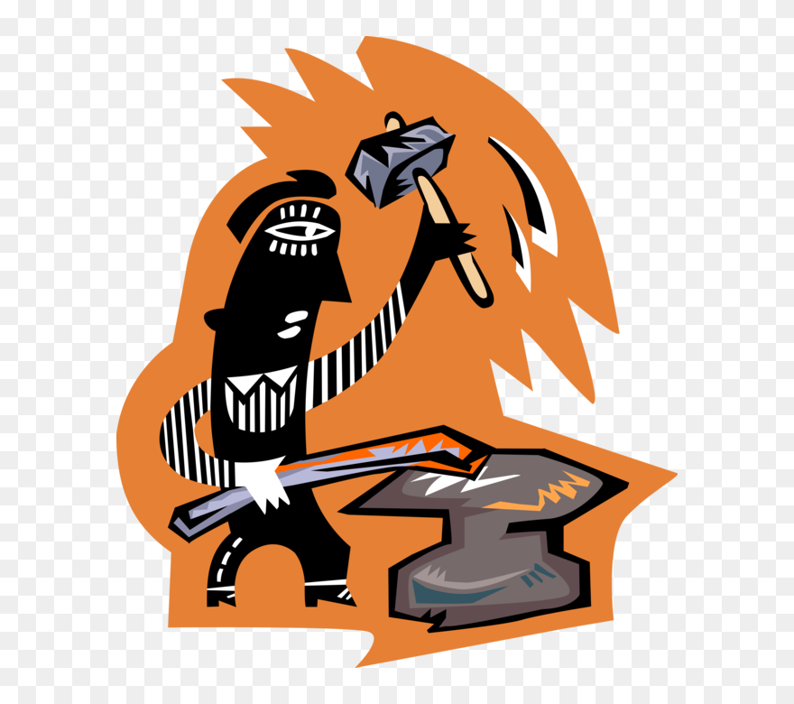 Hammers Wrought Iron Image - Illustration Clipart