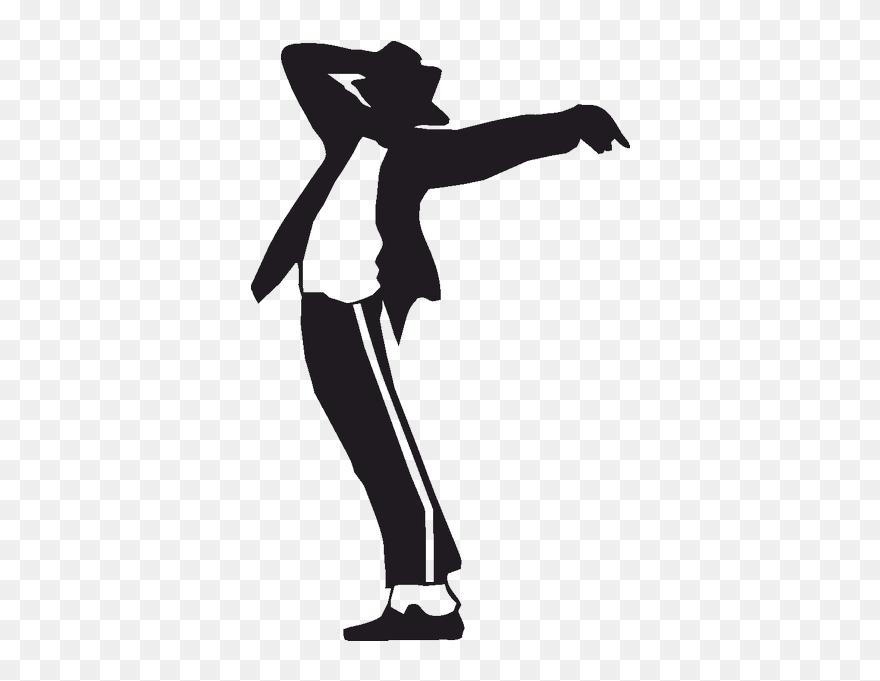 Moonwalk Dancer Silhouette - Michael Jackson Dance Pose Clipart