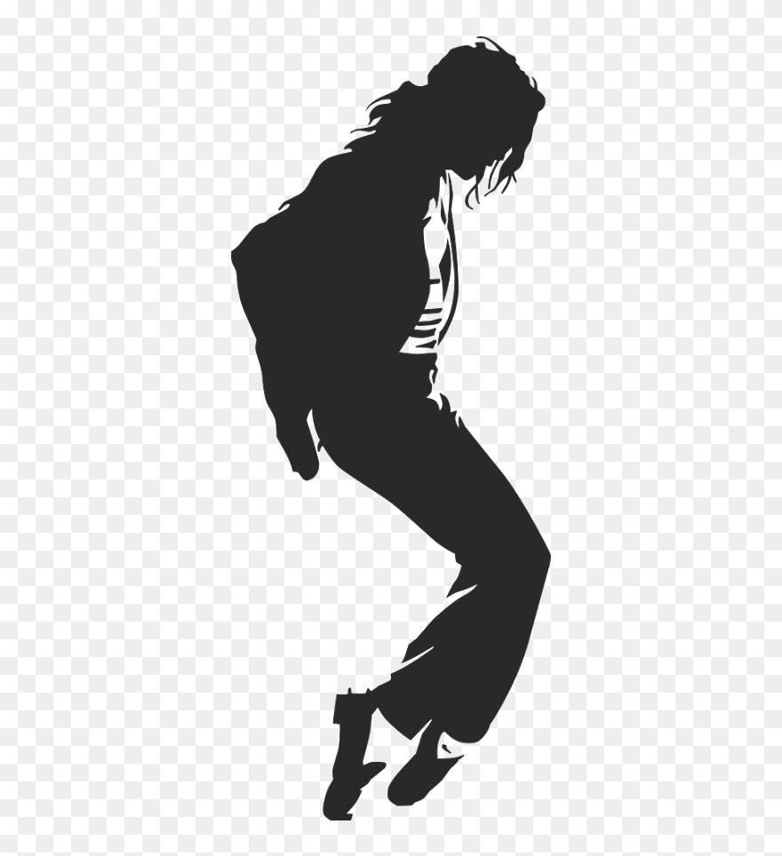 Wall Decal Mural Silhouette Forever, Michael Sticker - Michael Jackson Black And White Dance Clipart