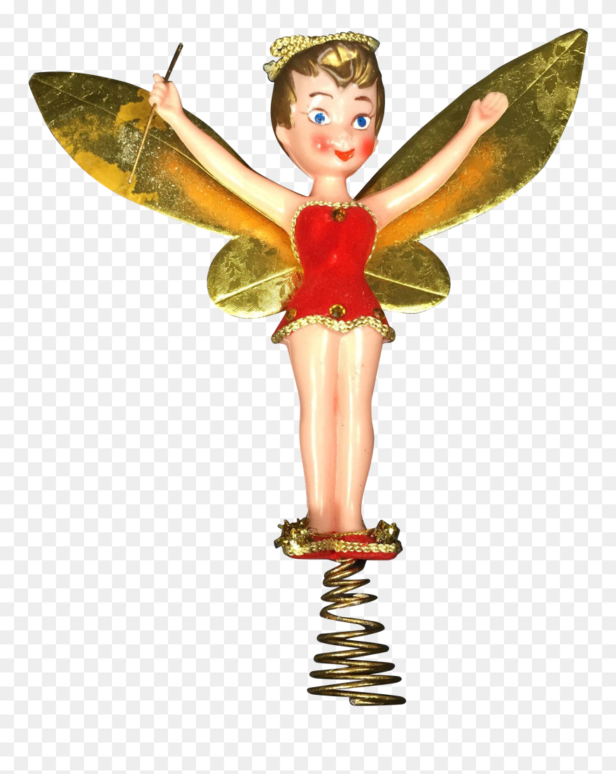 Angel Tree Topper Clipart Jpg Transparent Library Walt - Vintage Tinkerbell Tree Topper - Png Download
