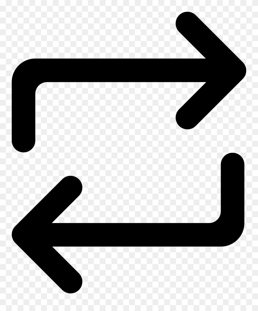 Retweet Png Icon Free Transparent Off White Arrows - Arrow Two Way Png Clipart