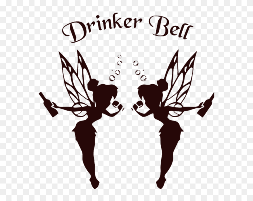 Drinkerbell Clipart Svg Library Download Drinkerbell - Tinkerbell Silhouette - Png Download