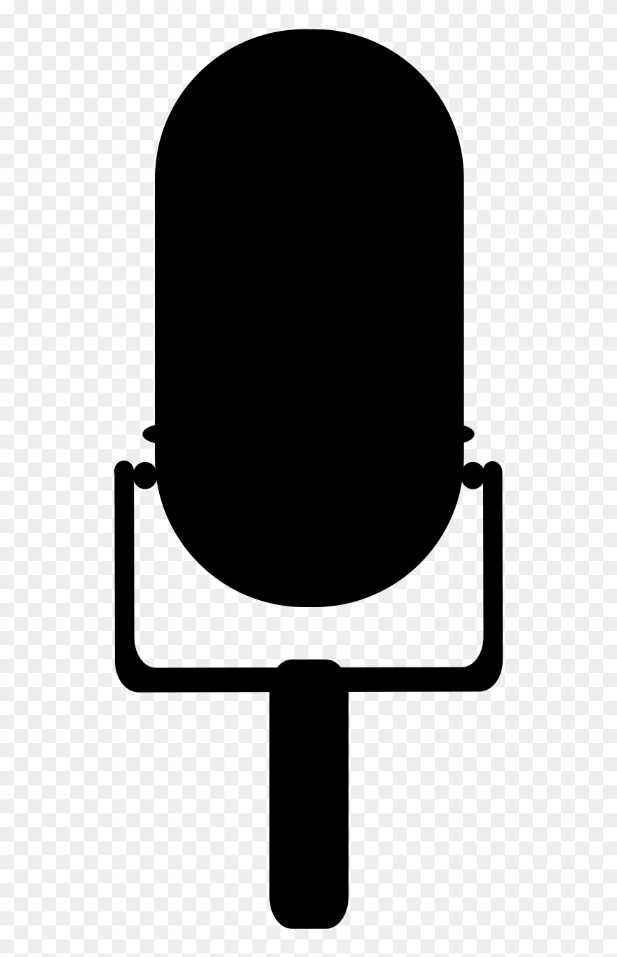Black White Microphone Clipart