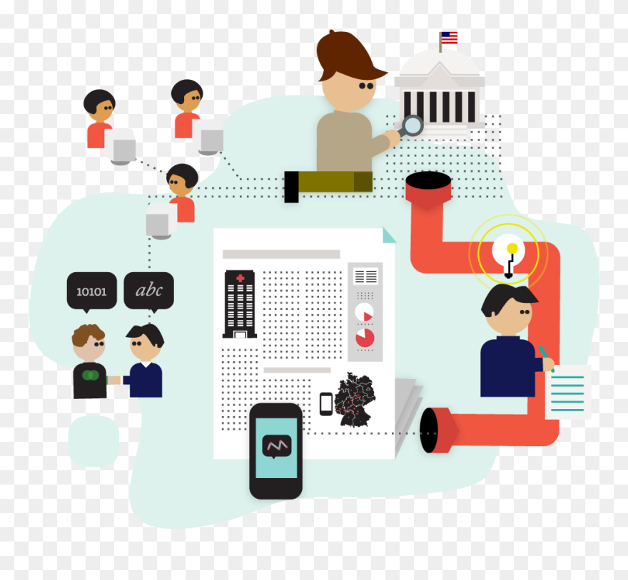 Journalist Clipart Source Information - Data Journalism - Png Download