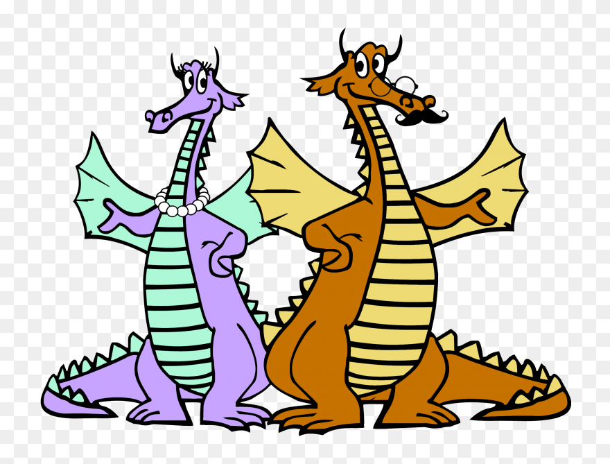 Mom And Dad Dragon - Dragon Clipart