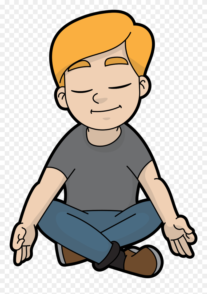 Meditation Pic In Cartoon Clipart