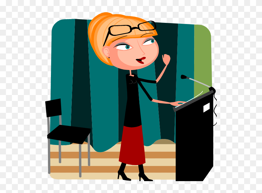 Someone Making A Speech Clipart