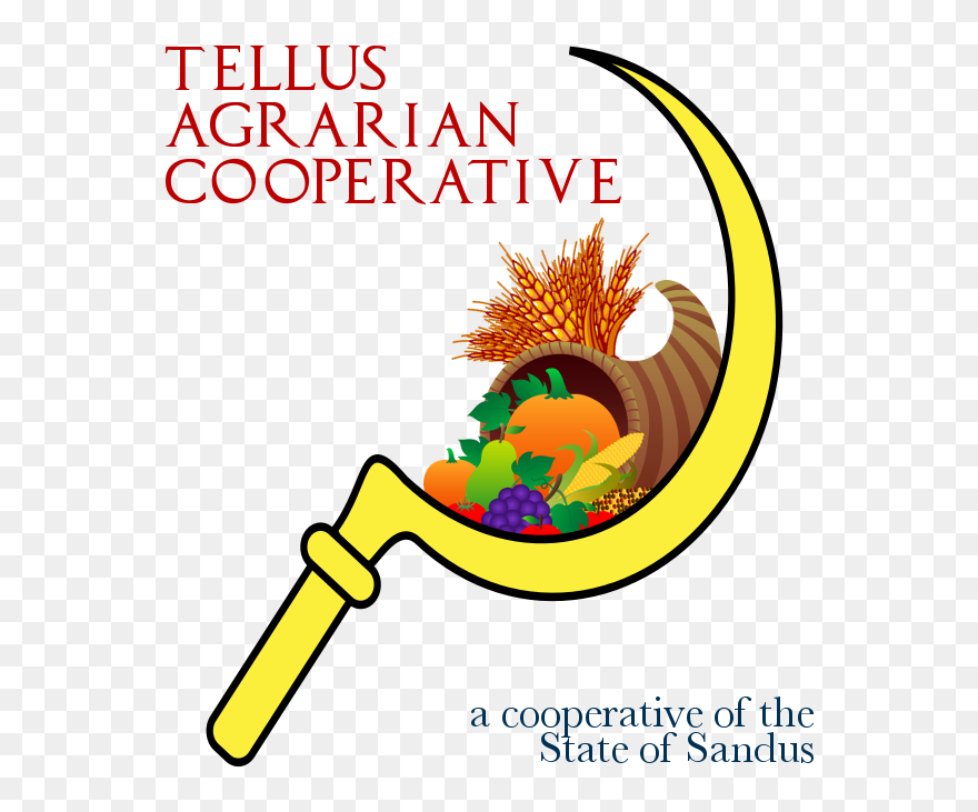 The Logo Of Tellus Agrarian Cooperative Clipart