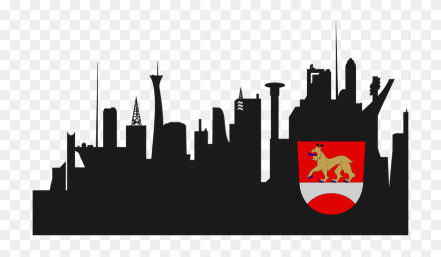 Skylines Silhouette Clip Art - Futuristic City Silhouette - Png Download