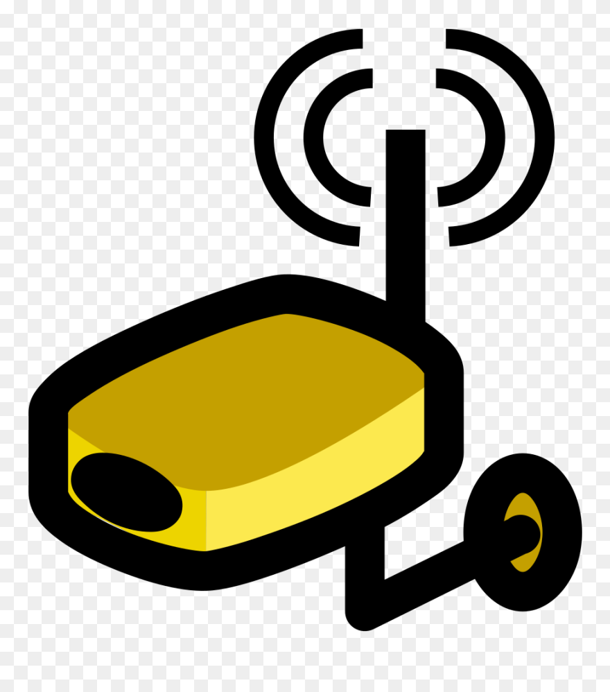 Router, Video, Flat, Icon, Wireless, Cartoon, Security - Video Camera Clip Art - Png Download
