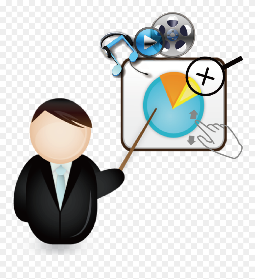 Transparent Bored Audience Clipart - Presenter Clip Art - Png Download