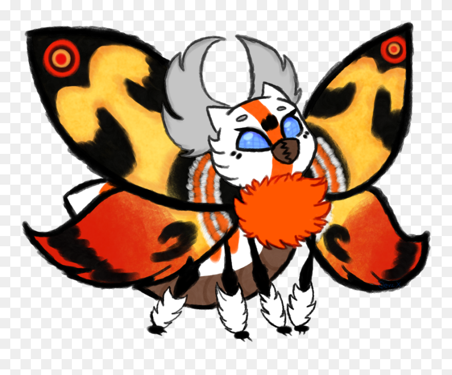 Monarch Butterfly Butterfly Clip Art Monarch Butterfly - Cute Mothra And Godzilla - Png Download