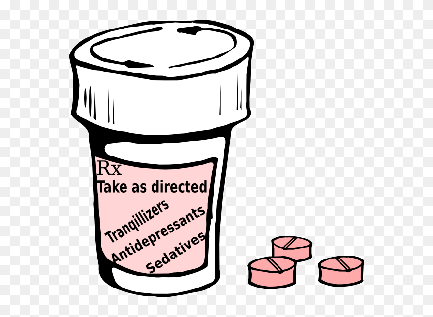 Draw A Pill Bottle Clipart