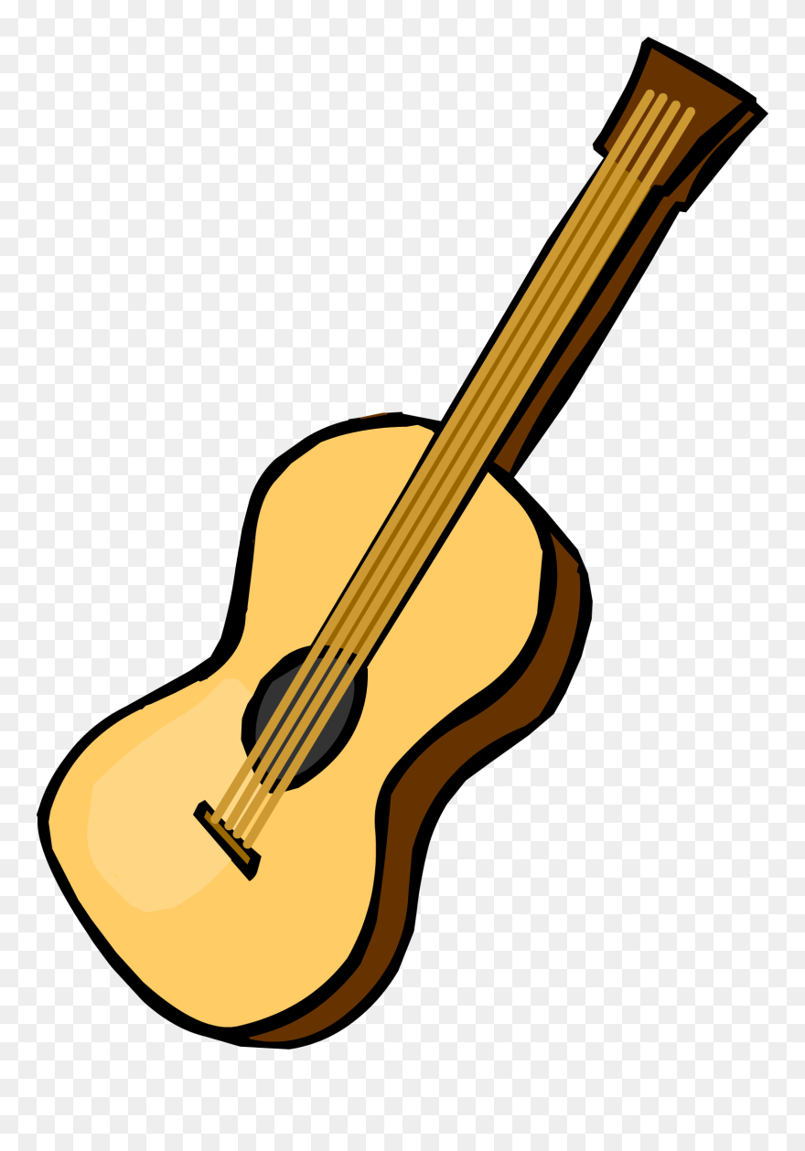 Clipart Guitar Fiesta, Clipart Guitar Fiesta Transparent - Club Penguin Acoustic Guitar - Png Download