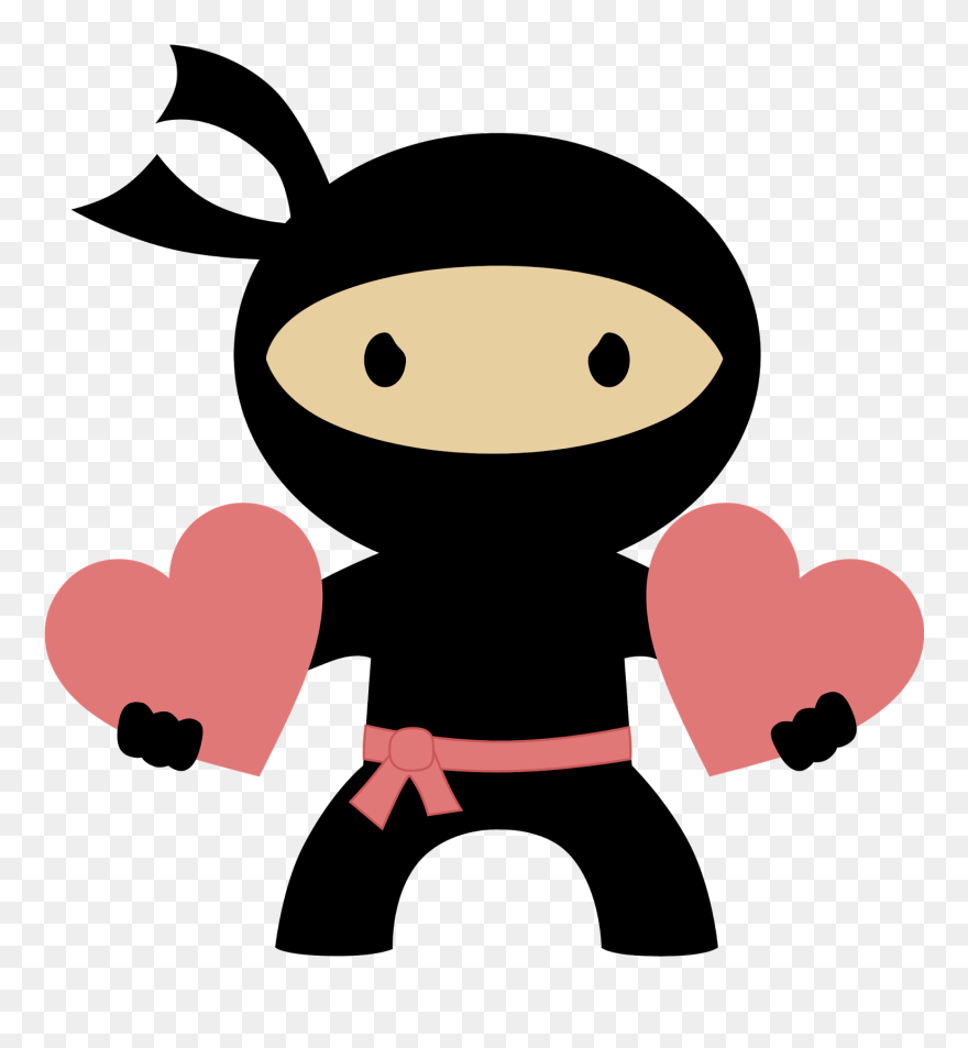 Halloween Ninja Clipart Clip Art Download Ninja In - Happy Valentines Day Ninja - Png Download