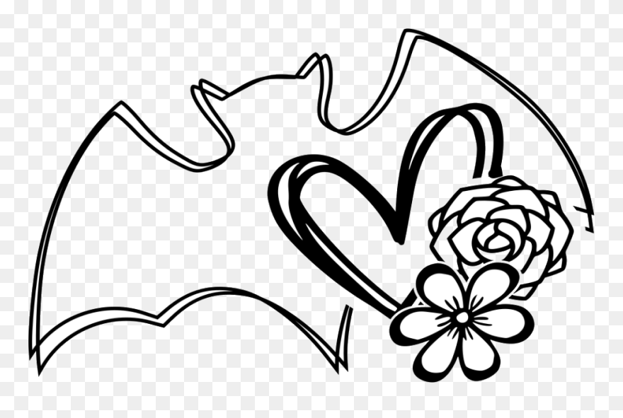 #ftestickers #bat #outline #halloween #happyhalloween - Line Art Clipart