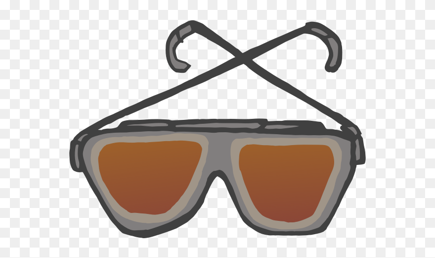 Sunglasses Linda Kim - Goggles Clipart Black And White - Png Download
