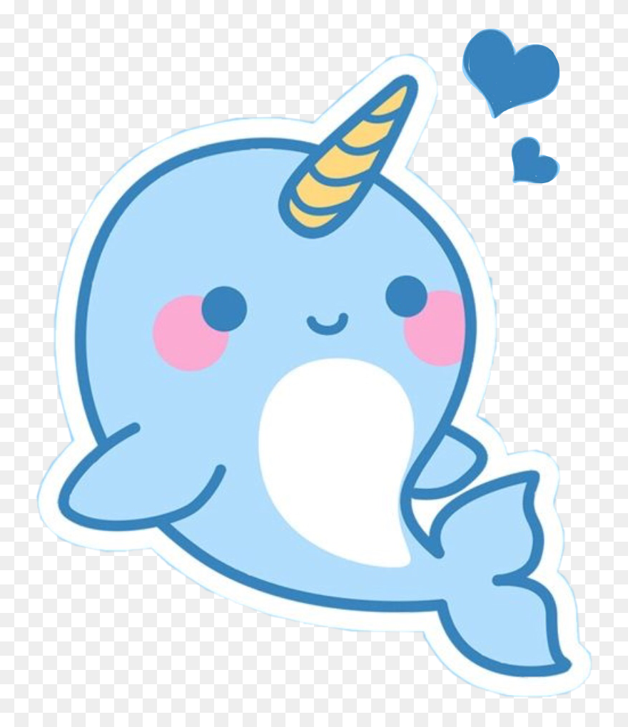 Kawaii Clipart Whale - Kawaii Cute Drawings Of Animals - Png Download