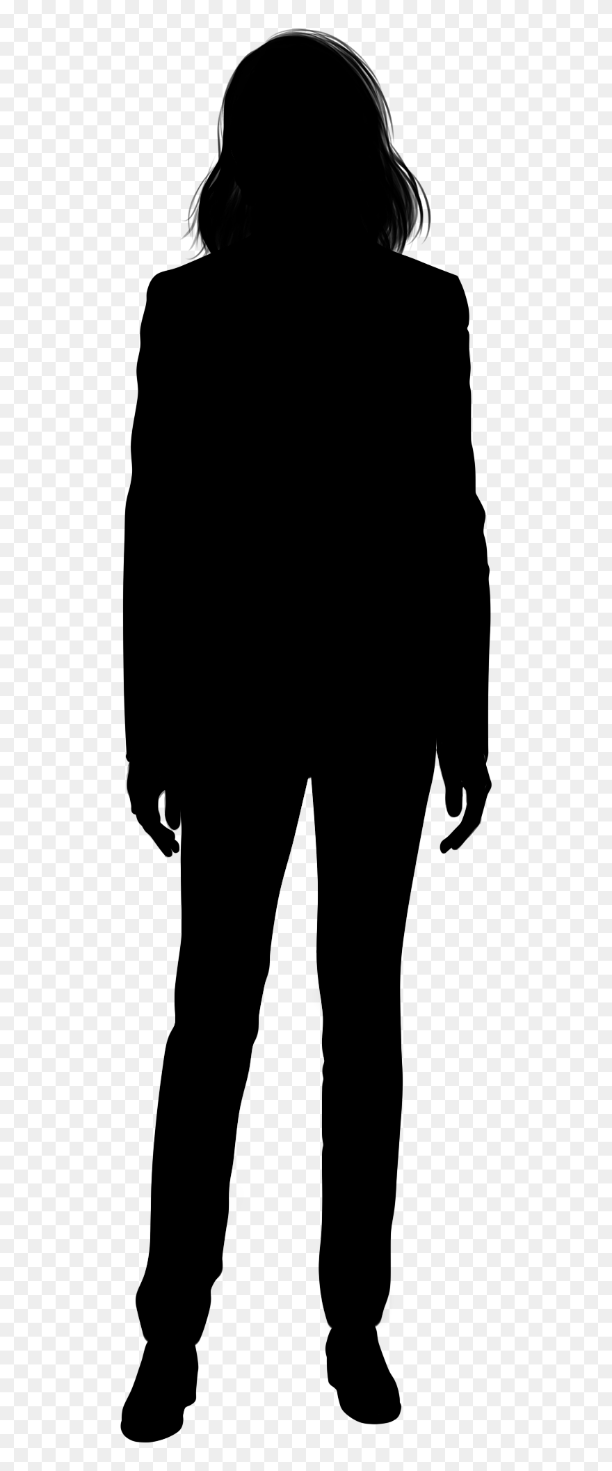 Silhouette Vector Graphics Illustration Image Art - Standing Person Silhouette Png Clipart