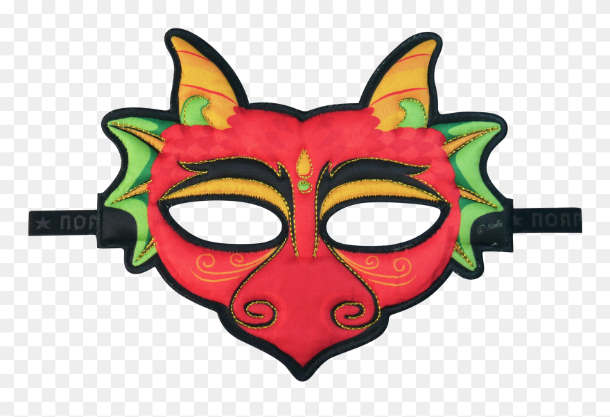 Masquerade Mask Transparent - Dragon Mask Clipart - Png Download