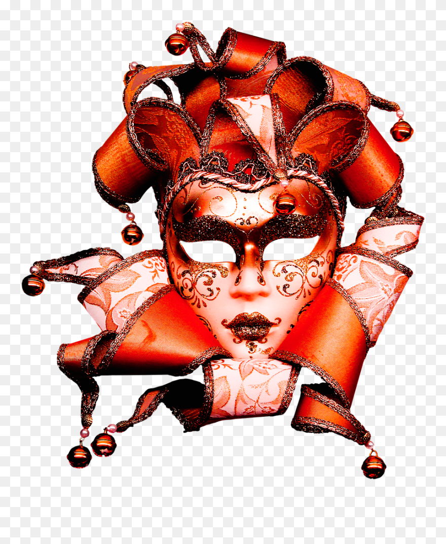 #masquerade #mask #sticker #clown #joker #halloween - Purim Kaukės Clipart