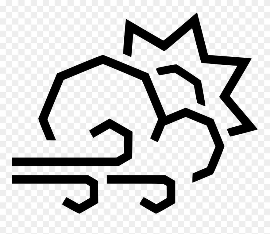 Day Sun Cloud Wind Gusts - Clip Art - Png Download