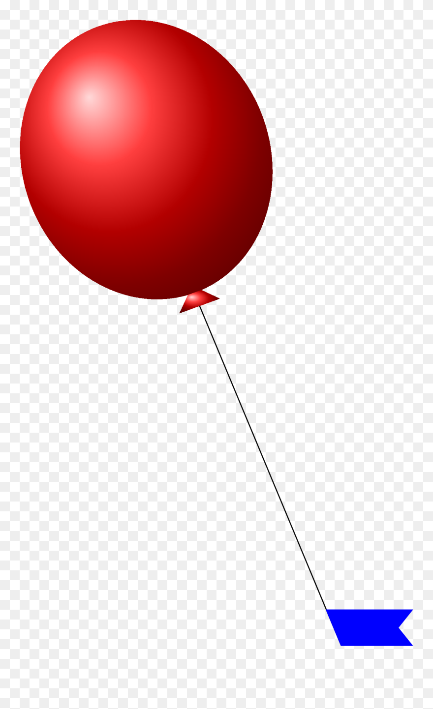 Balloon With Backward Flag Pointing Backward - Balloon Clipart