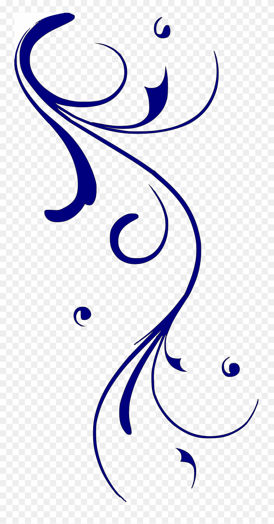 Vertical Swirly Line Clipart