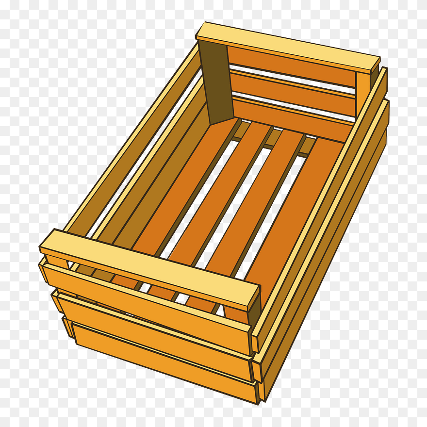 Crate2 Clipart - Wood Crate Clipart - Png Download