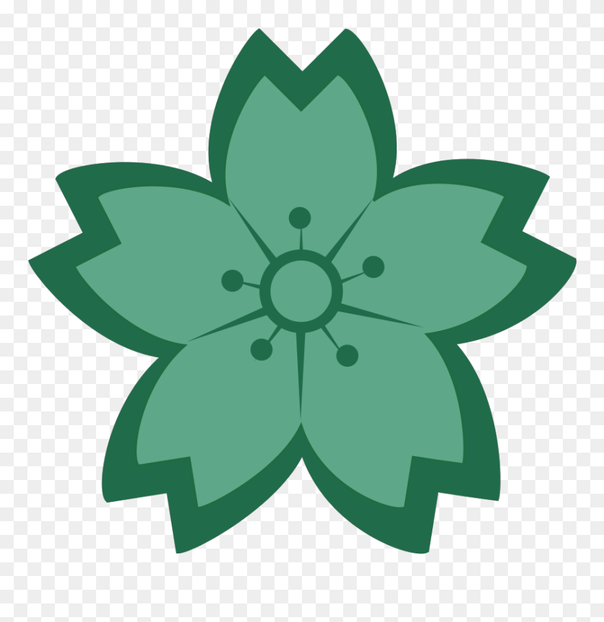 Teal Sakura Svg Clip Arts - Cherry Blossom Japanese Drawing - Png Download