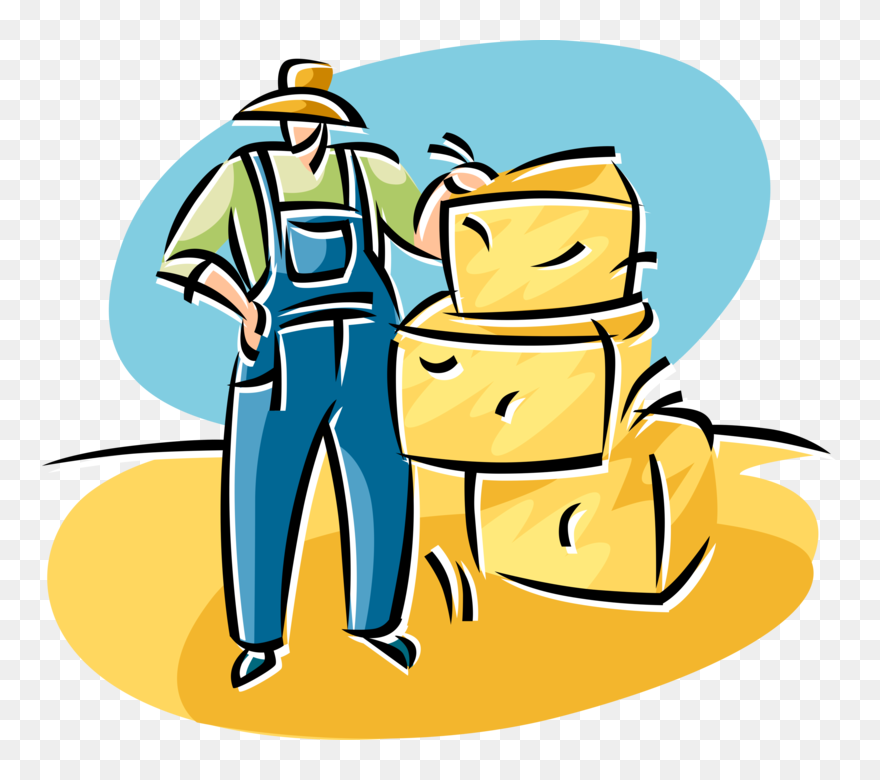 Farmers Clipart Farmer Harvesting Crop - Farmer Drawing - Png Download