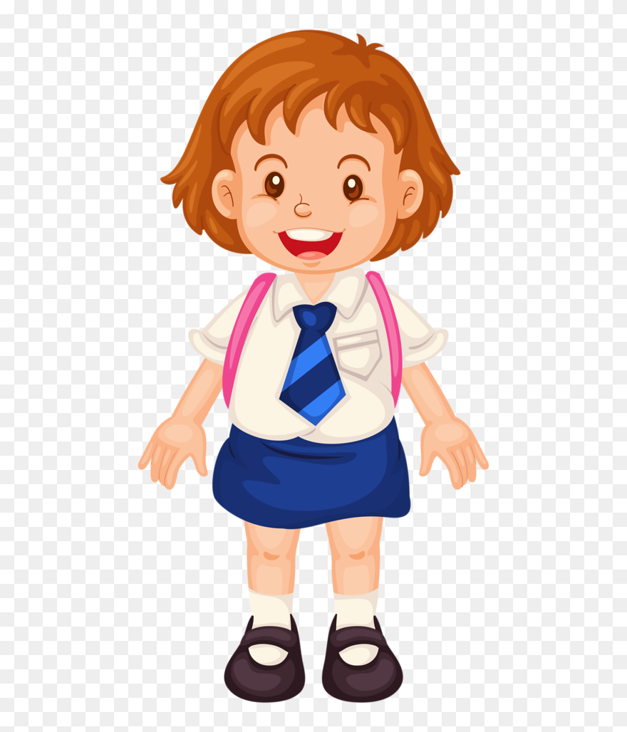 Escola & Formatura Animation Schools, School Days, - Girl Wearing School Uniform Cartoon Clipart
