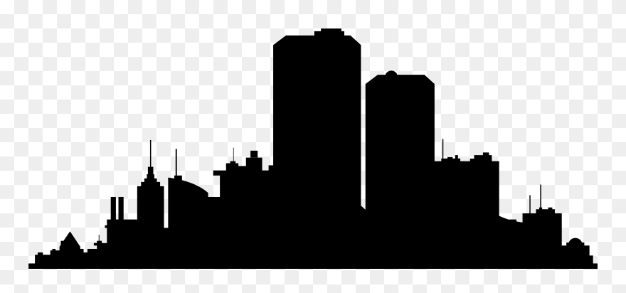 Manhattan Skyline Drawing - City Silhouette Png Clipart