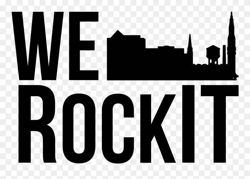 Mid 300 Werockit Logo Werockit2 Black No Date - Clip Art Of We Rock - Png Download