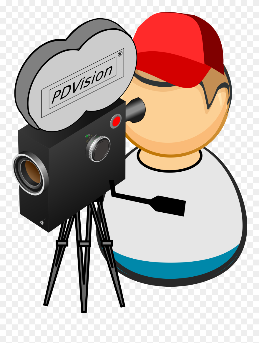 Camera Man Vector Clipart Image - Camera Operator Cartoon Gif - Png Download