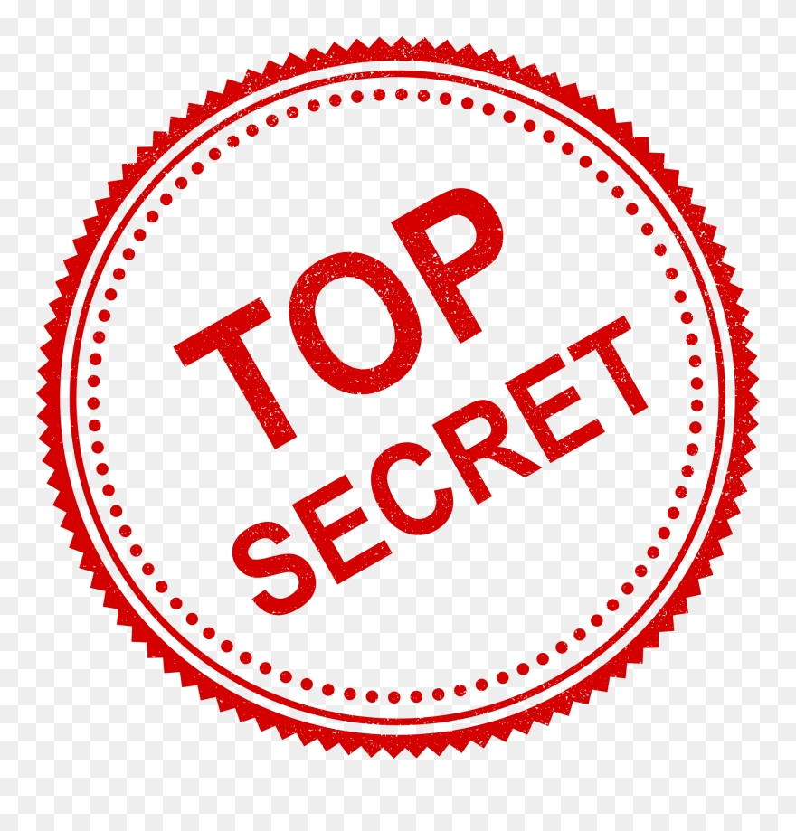 4 Top Secret Stamp Vector - Circle Clipart