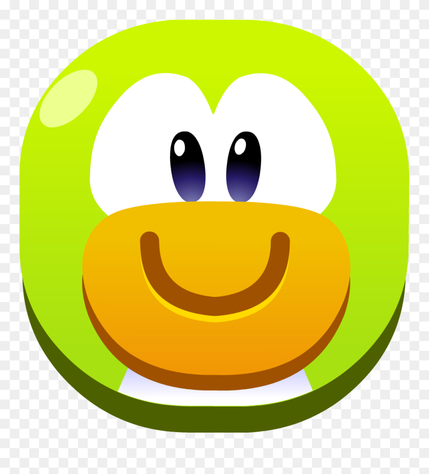 Clip Art Download Green Club Penguin Island Help - Emoji Club Penguin Island - Png Download