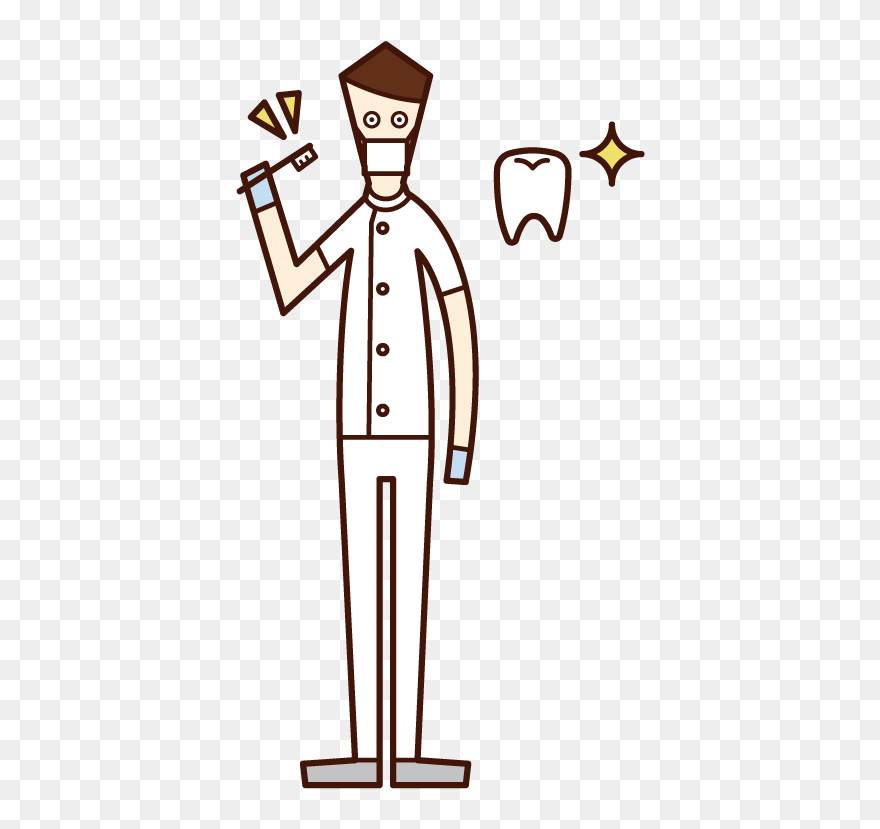 Illustration Of Dentist, Dental Hygienist, Dental Assistant - 指示 棒 持つ 人 イラスト Clipart
