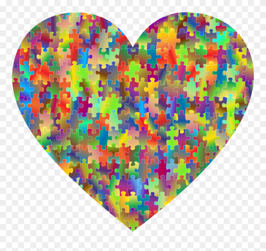 Heart,jigsaw Puzzles,puzzle - Corazon De Rompecabezas Png Clipart