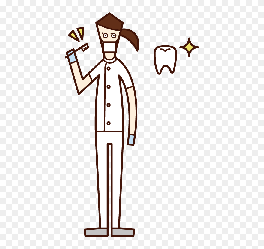 Illustration Of Dentist, Dental Hygienist, Dental Assistant - 指示 棒 持つ 人 イラスト Clipart