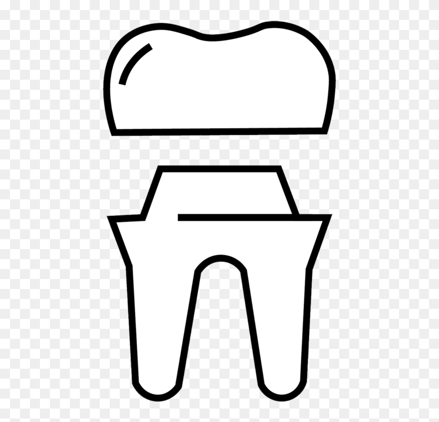 Teeth-vertical - Line Art Clipart