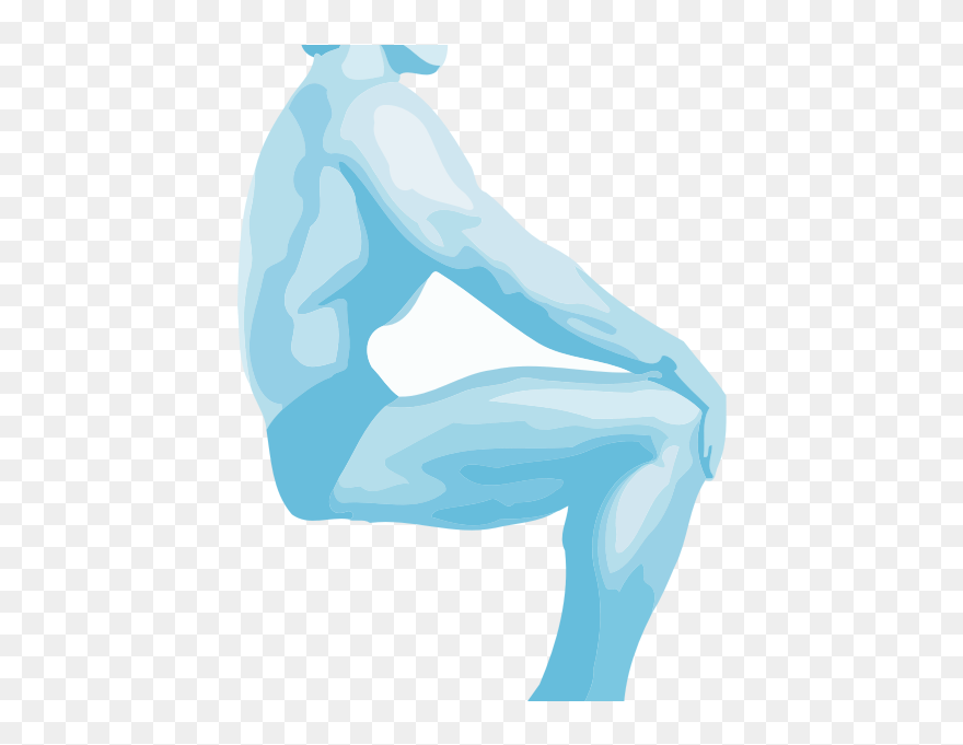 Vector Image Of Sitting Bodybuilder Man - Bodybuilding Clipart